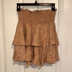 H&M Patterned Tiered Mini Skirt